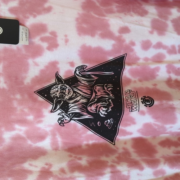 🔥Star Wars / Element Brand Yoda Pink and White Tie Dye T-shirt NWT - Picture 2 of 5